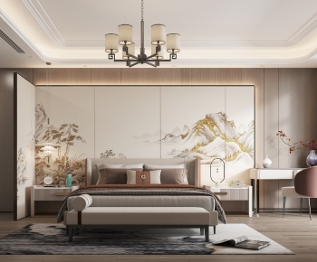 New Chinese Style Bedroom-ID:107090599