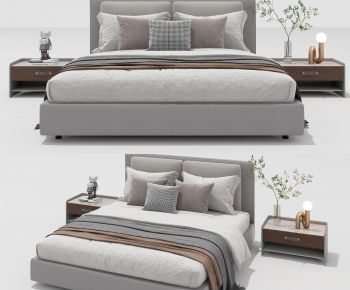 Modern Double Bed-ID:182218074