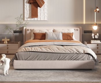 Modern Double Bed-ID:112998015