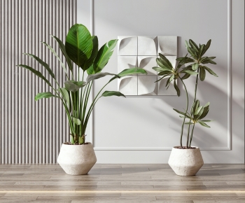 Modern Potted Green Plant-ID:684665925
