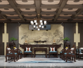 Chinese Style A Living Room-ID:285357959