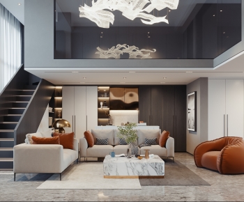 Modern A Living Room-ID:519289971