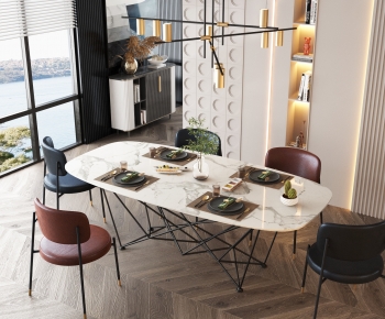 Modern Dining Table And Chairs-ID:183275947