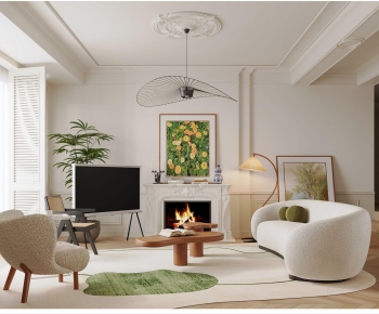 French Style A Living Room-ID:600574025