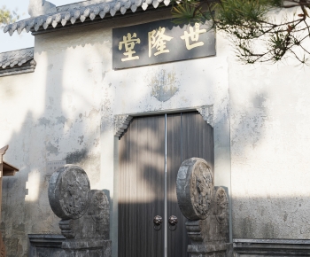 New Chinese Style Facade Element-ID:973128085