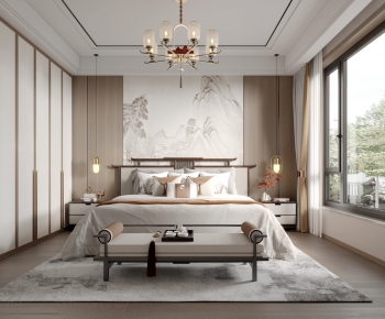 New Chinese Style Bedroom-ID:560309941