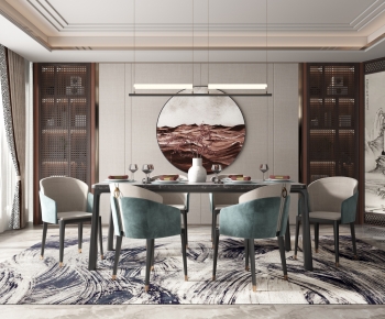 New Chinese Style Dining Room-ID:712542065