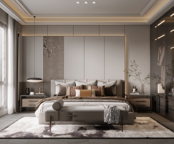 New Chinese Style Bedroom-ID:490444904