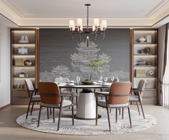 New Chinese Style Dining Room-ID:365736966