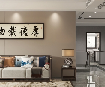 New Chinese Style A Living Room-ID:127949001