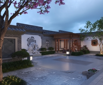 New Chinese Style Courtyard/landscape-ID:646410941