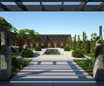 Modern Courtyard/landscape-ID:740372909