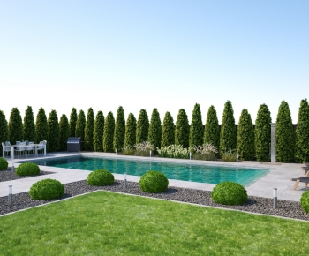 现代庭院/景观游泳池-ID:779365069