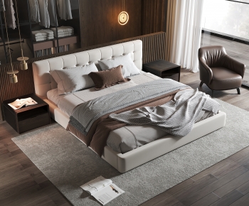 Modern Double Bed-ID:336358077