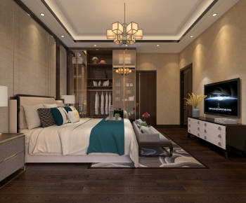 New Chinese Style Bedroom-ID:180389953