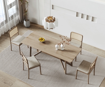 Wabi-sabi Style Dining Table And Chairs-ID:107001078