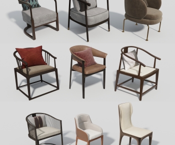 New Chinese Style Single Chair-ID:737330991