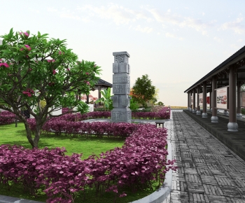 New Chinese Style Park Landscape-ID:264419087