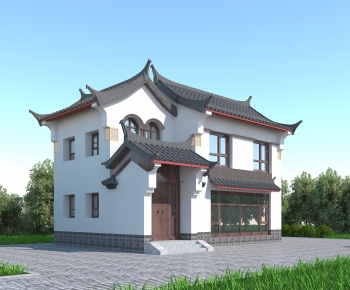 Chinese Style Villa Appearance-ID:464036948