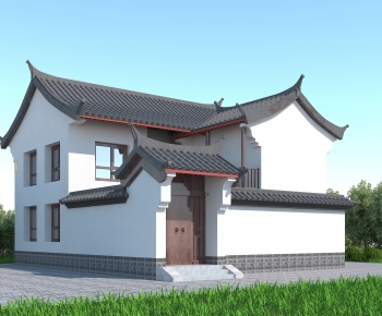 Chinese Style Building Appearance-ID:834613082