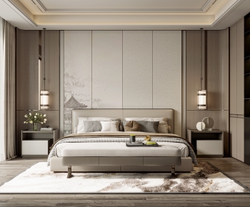 New Chinese Style Bedroom-ID:259926089