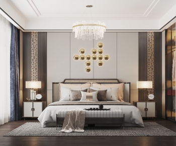 New Chinese Style Bedroom-ID:389712106