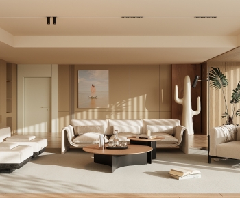 Modern Wabi-sabi Style A Living Room-ID:505116949