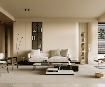 Modern Wabi-sabi Style A Living Room-ID:955235009