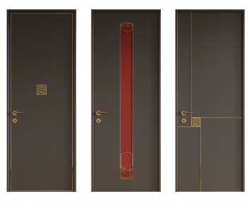 New Chinese Style Single Door-ID:608989009