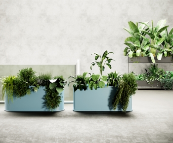 Modern Potted Green Plant-ID:290869956