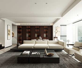 New Chinese Style A Living Room-ID:819768912