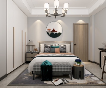 New Chinese Style Bedroom-ID:487664947