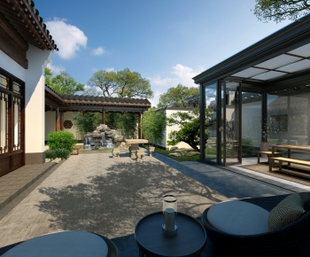 New Chinese Style Courtyard/landscape-ID:385756025