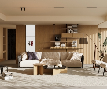 Modern Wabi-sabi Style A Living Room-ID:781089079