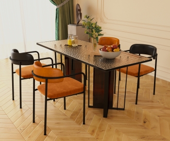 French Style Dining Table And Chairs-ID:574706086