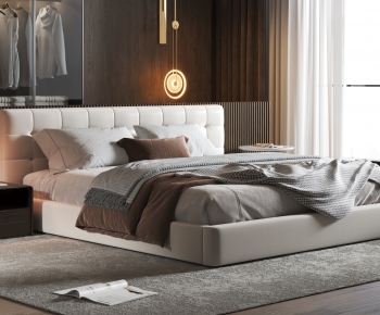 Modern Double Bed-ID:704894076
