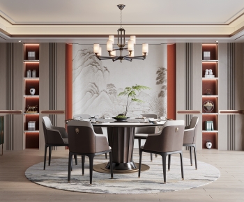 New Chinese Style Dining Room-ID:253969915