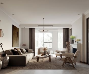 Wabi-sabi Style A Living Room-ID:667438036