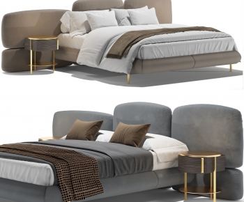 Modern Double Bed-ID:902776006