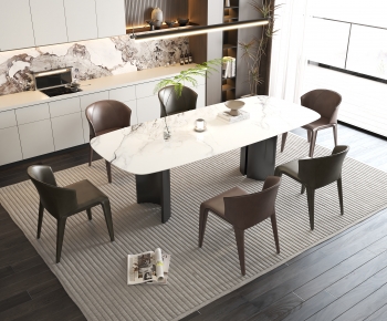 Modern Dining Table And Chairs-ID:595290908