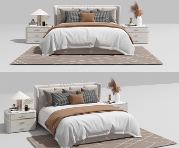Modern Double Bed-ID:850227128