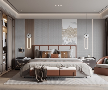 New Chinese Style Bedroom-ID:242687946