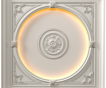  Plaster Carved Top Plate-ID:246885066