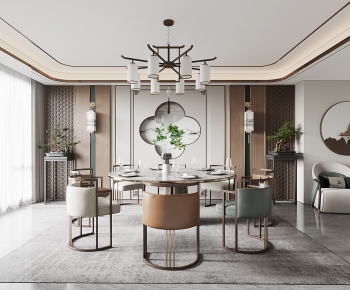 New Chinese Style Dining Room-ID:412269123