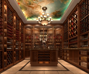 American Style Wine Cellar/Wine Tasting Room-ID:544004926