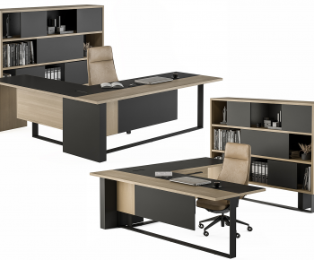 Modern Computer Desk And Chair-ID:855714081