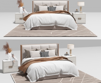 Modern Double Bed-ID:664398913