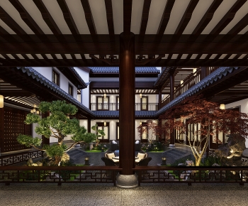 New Chinese Style Courtyard/landscape-ID:571717981