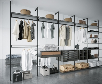 Modern Clothes Storage Area-ID:692776927