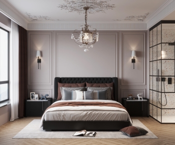 Simple European Style Bedroom-ID:869215972